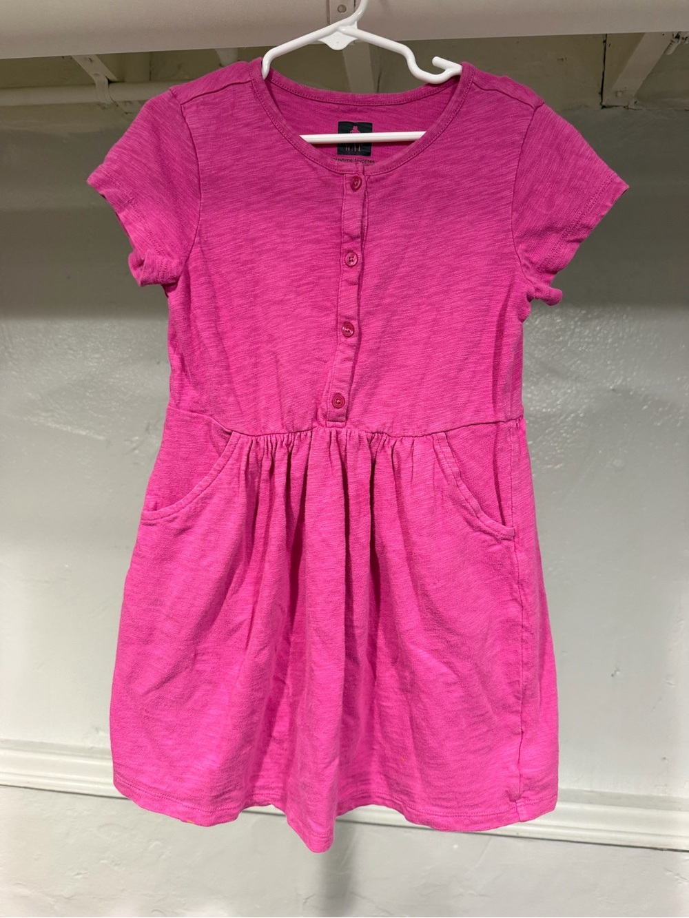 GAP Bright Pink Button-Front Casual Dress